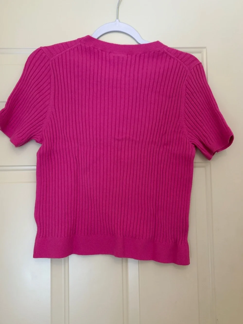 GAP Phoebe Pink CashSoft Ribbed Crewneck T-Shirt/NWT/M